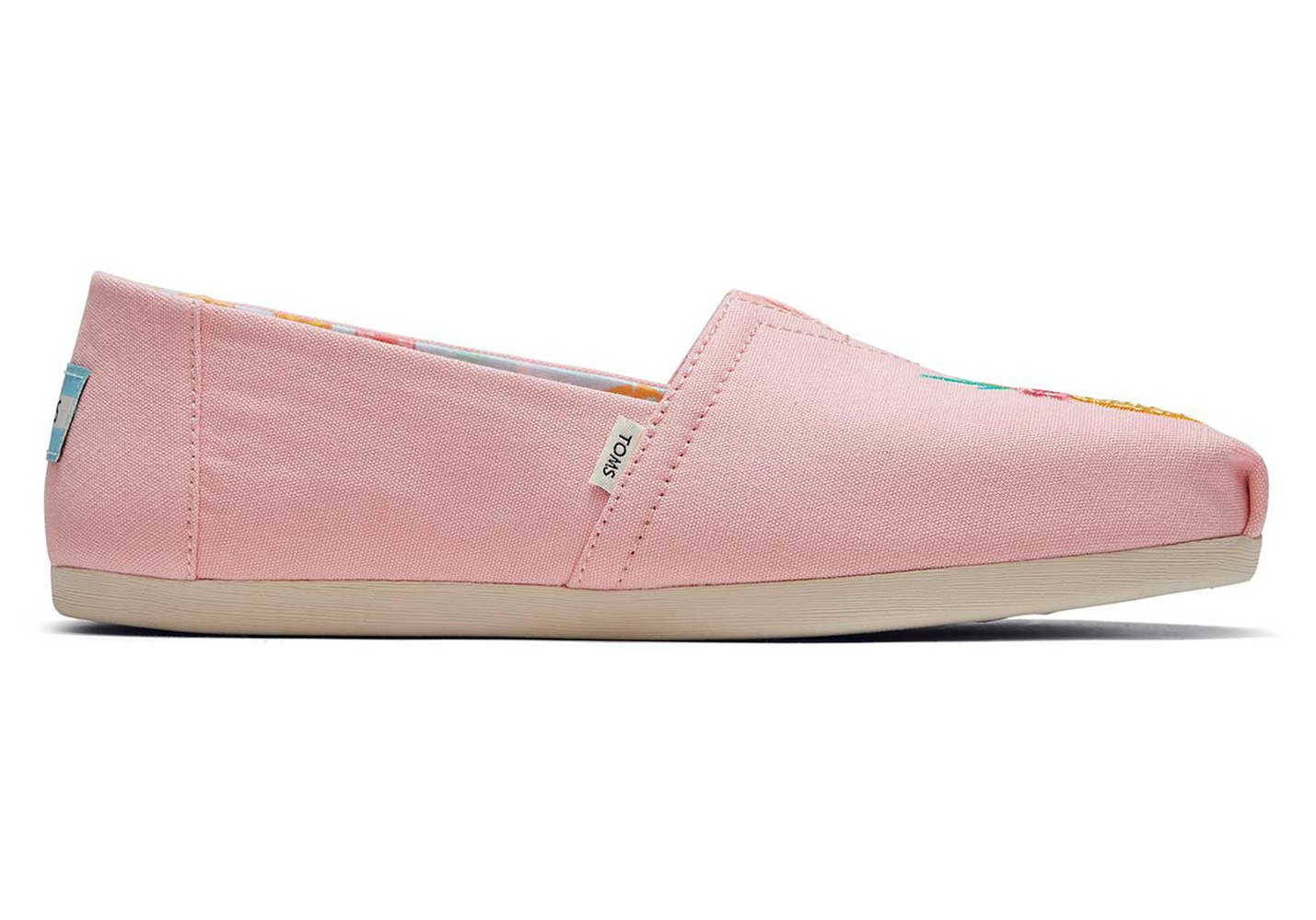 Toms Alpargata Embroidered Pineapple Espadrille Pink - Womens - 46835-SDXJ